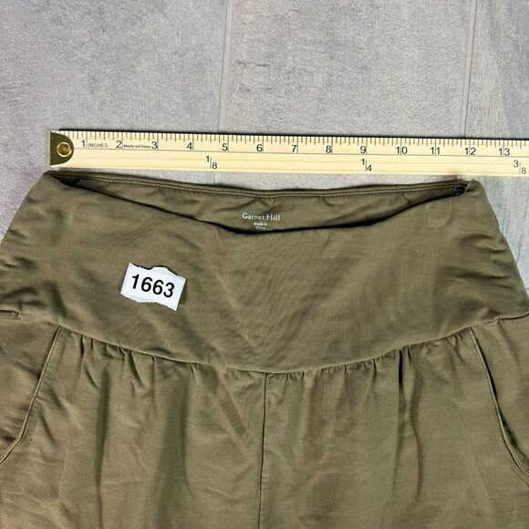 🟣🟣🟣 Garnett Hill Women's Size Small Green Perfect Travel Relaxed Fit Pants - Picture 2 of 8